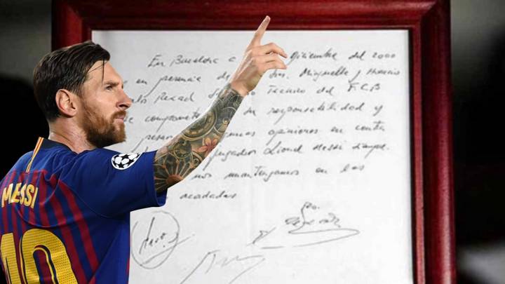 A Historic Napkin: Messi’s Barcelona Deal Heads to Auction for $380,000