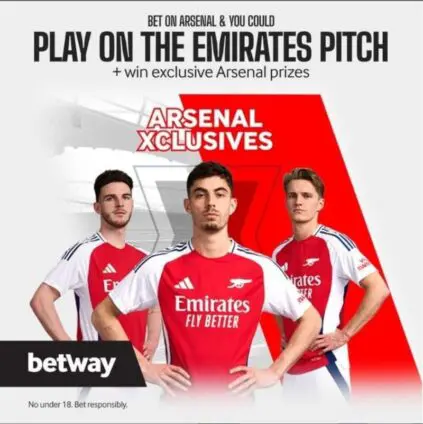 Betway Africa offers a once-in-a-lifetime ‘Play-on-the-Pitch’ experience at Emirates Stadium