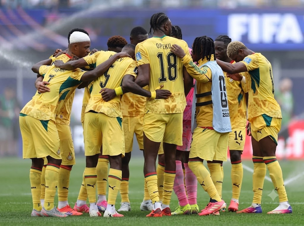 ENGLAND WAS HELD TO A GOALLESS DRAW BY GHANA.